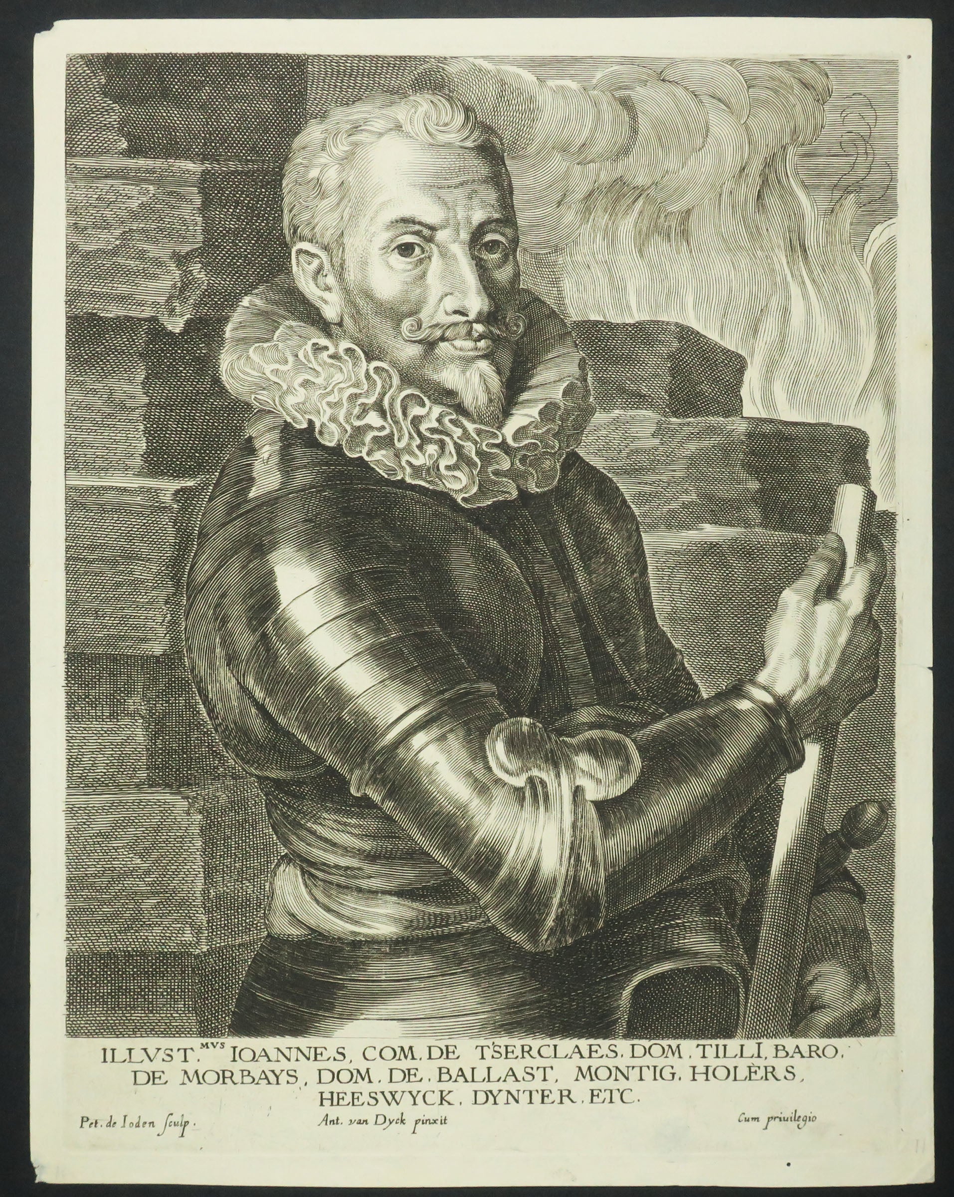 Portrait de Jean T'Serclaes, Comte de Tilly (Château de Tilly 1559 † Ingolstadt 1632).