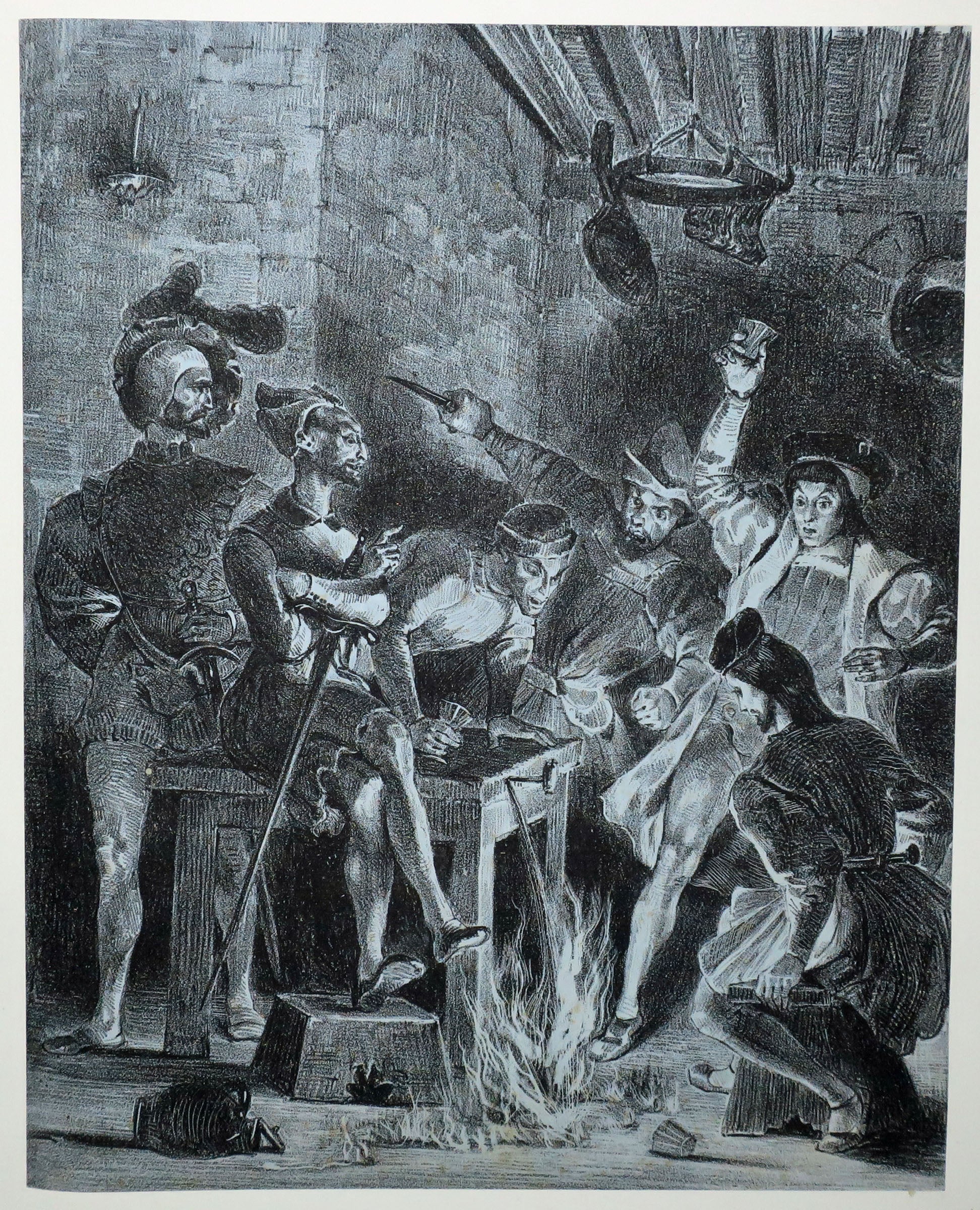 Méphistophélès dans la taverne des étudiants.