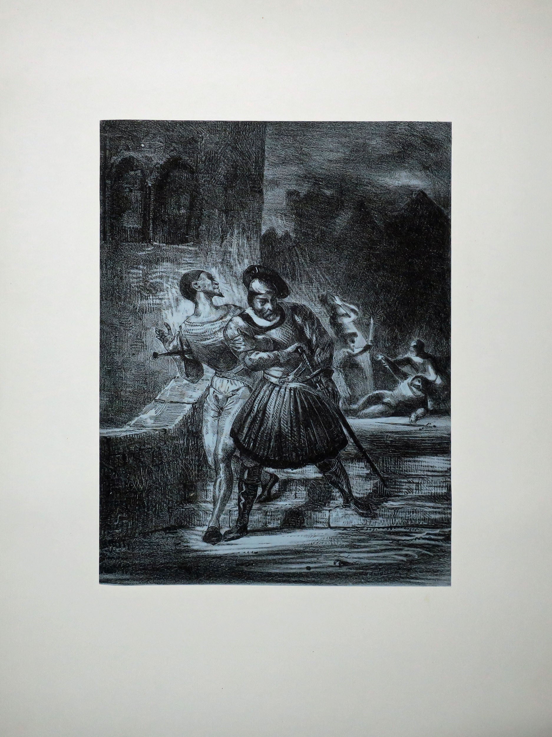 Méphistophélès et Faust fuyant après le duel.