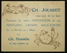 Charger l'image dans la galerie, Cartons d'invitation pour Expositions chez M. Charles Hessèle, 13 rue Laffitte, à Paris. 1898-