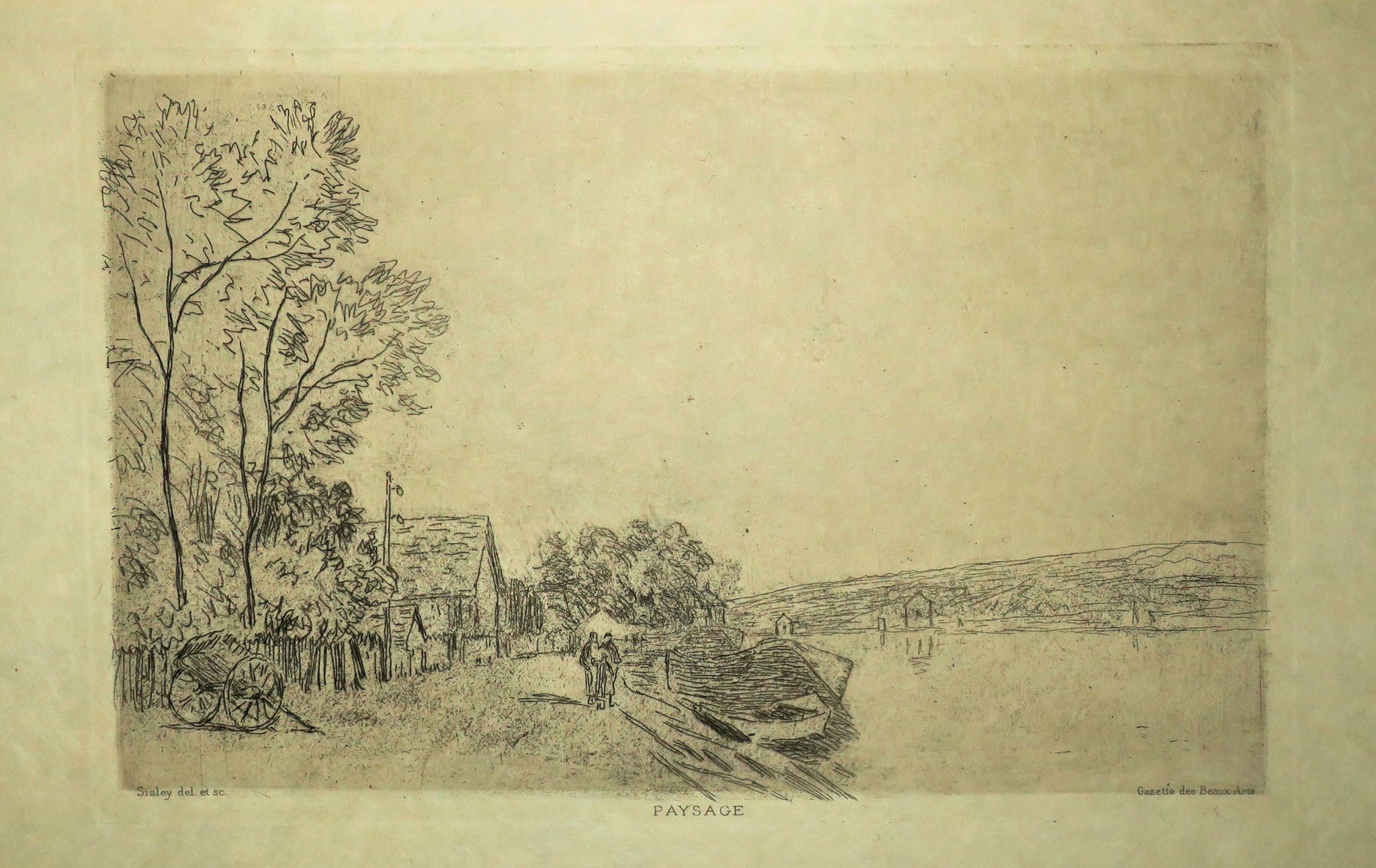 Paysage ou Bords du Loing: La charrette.