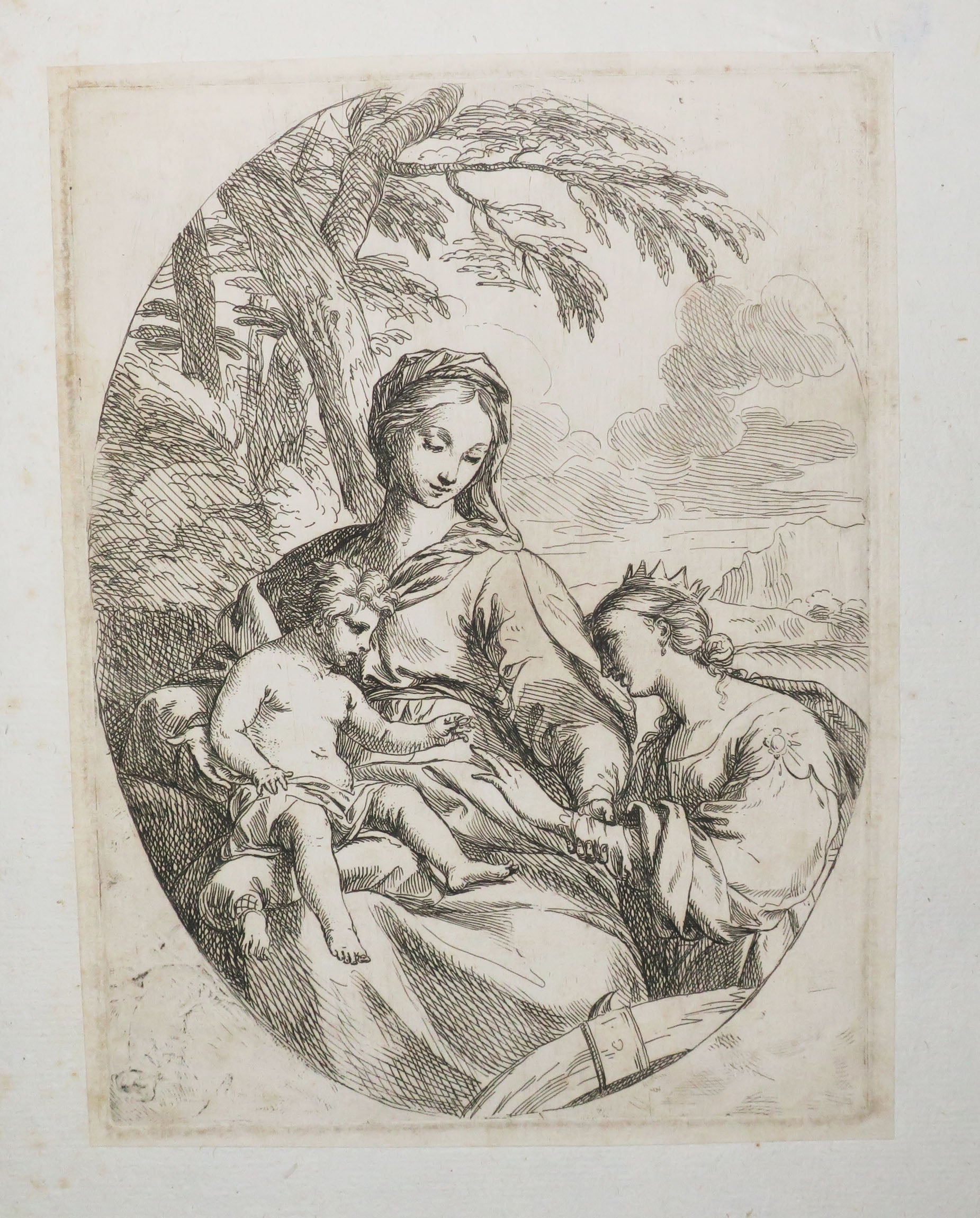 Ensemble de quatre eaux-fortes originales.