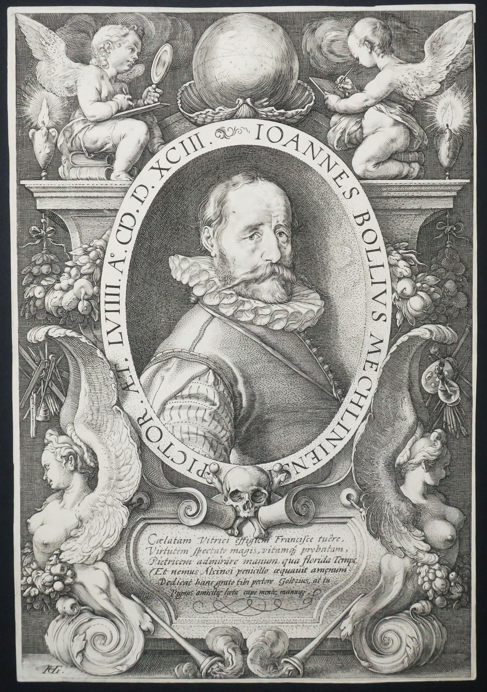 Portrait de l'artiste Hans Bol, à l'âge de 58 ans.