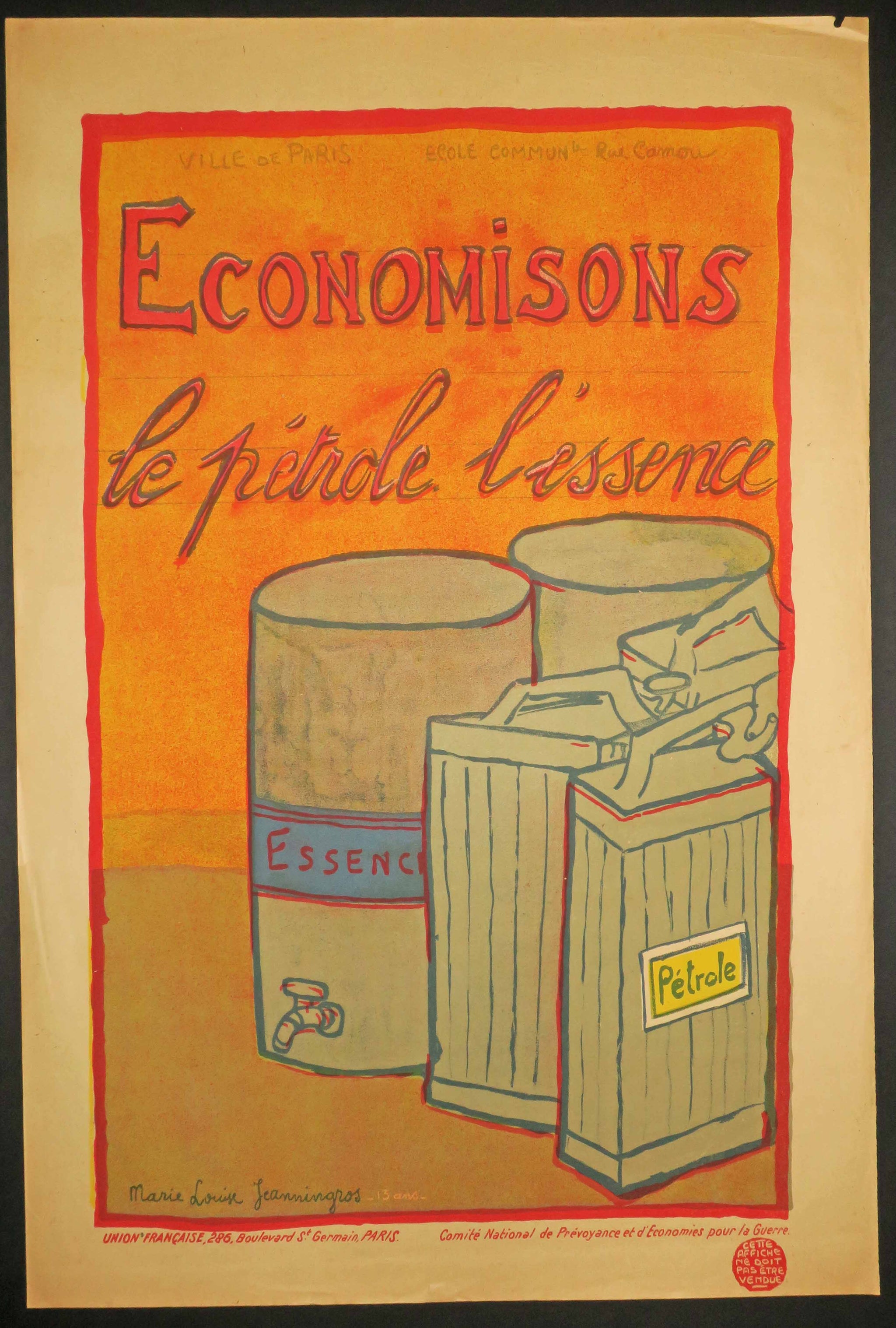 Economisons le pétrole, l'essence.