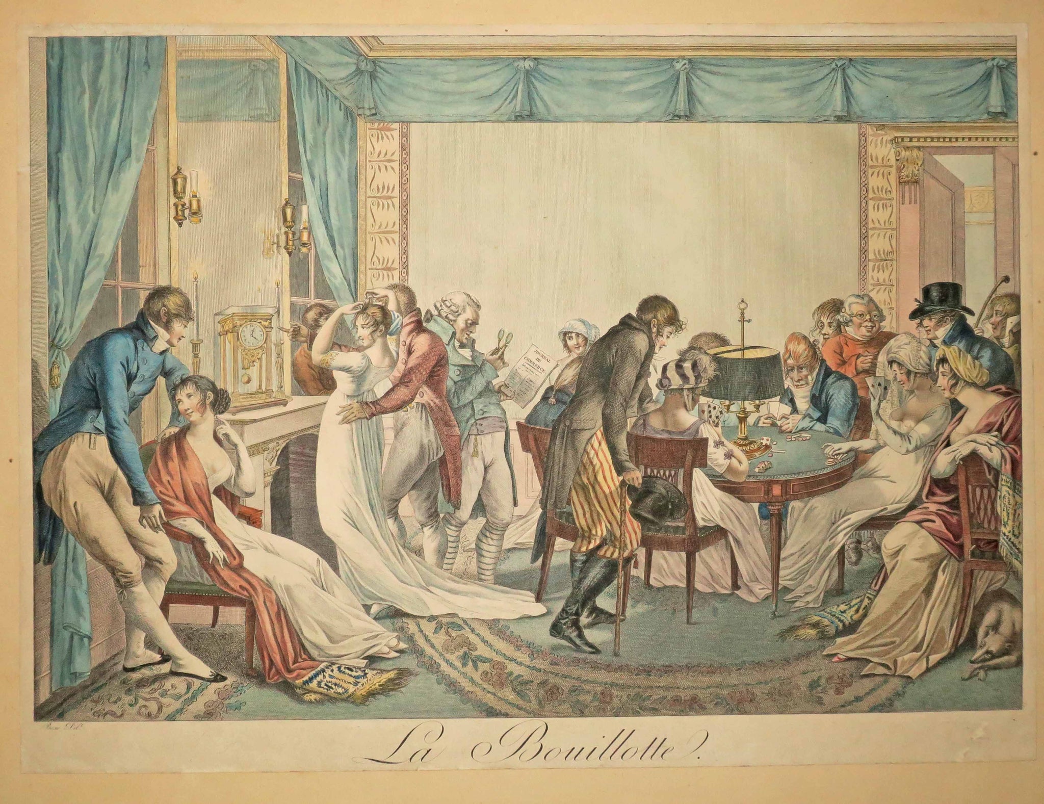 La Bouillotte. (Jeu de société dans un salon sous le 1er Empire).