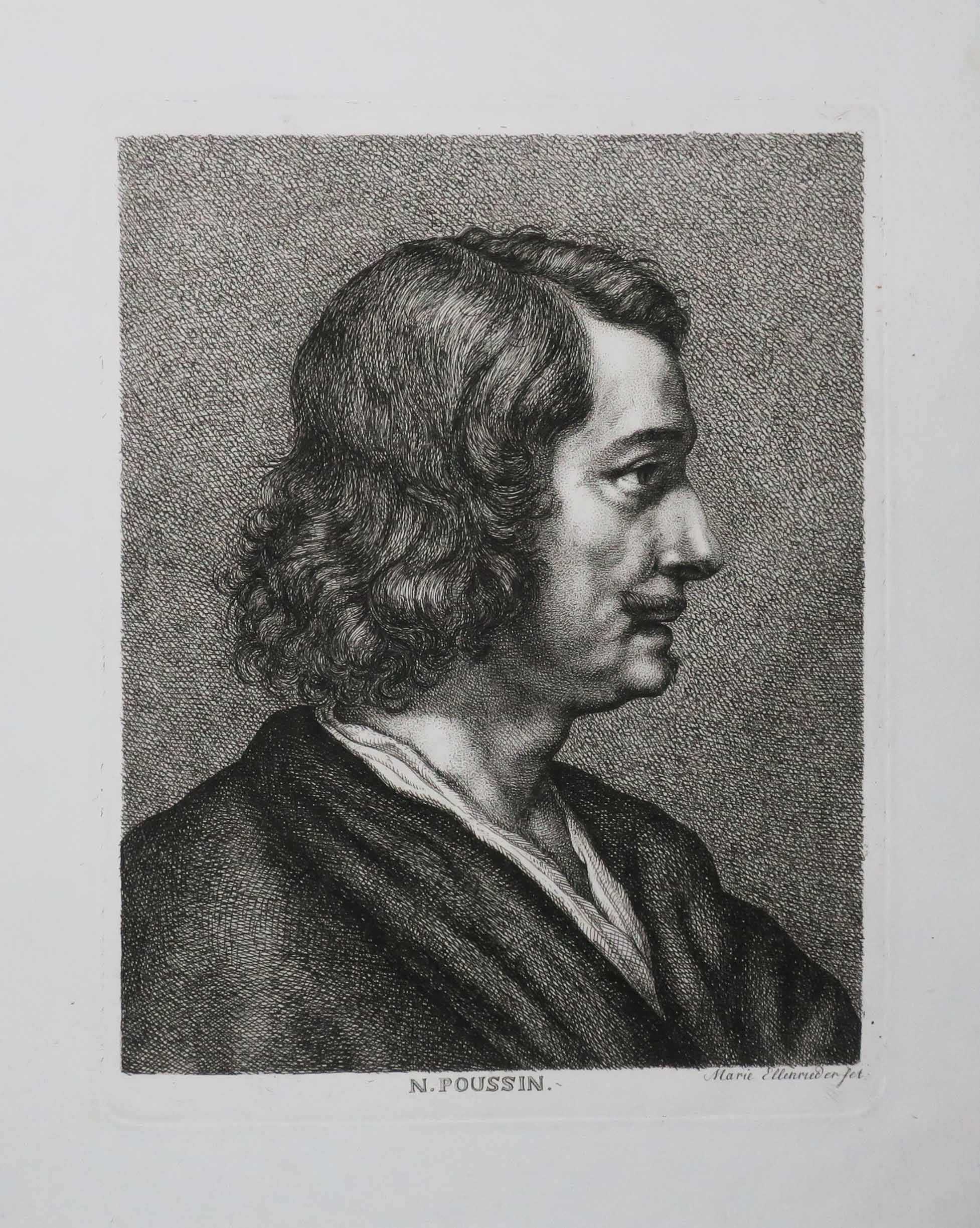 Portrait de Nicolas Poussin, peintre et graveur français du XVIIème siècle.