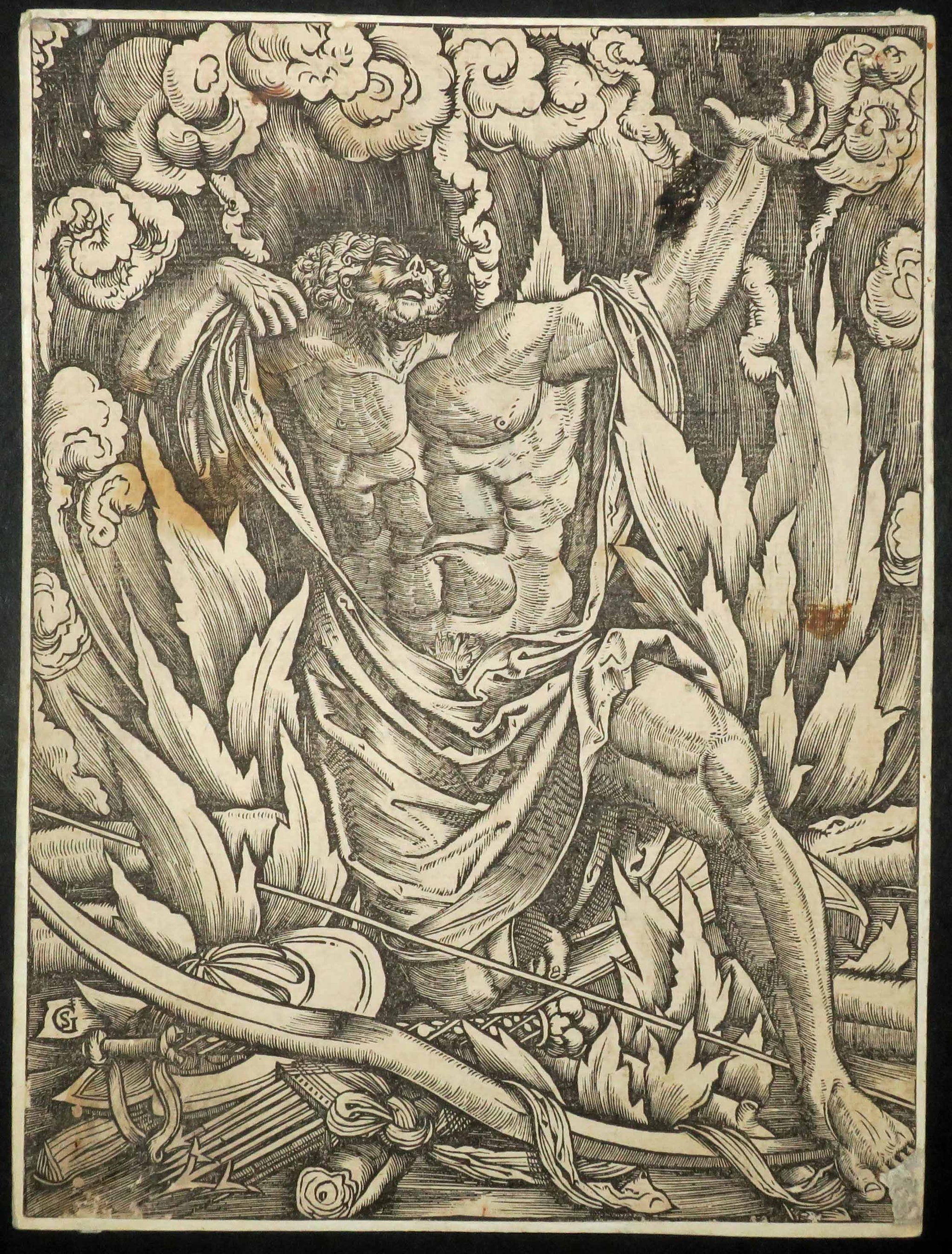 La mort d'Hercule.