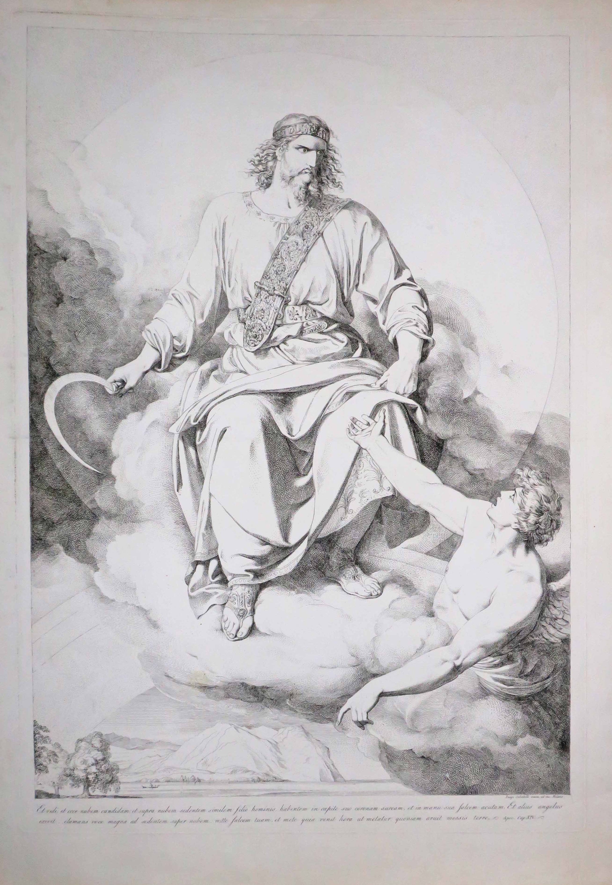 Le fils de l'humanité avec une couronne et une faucille. Et vidi et ecce nubem candidam…