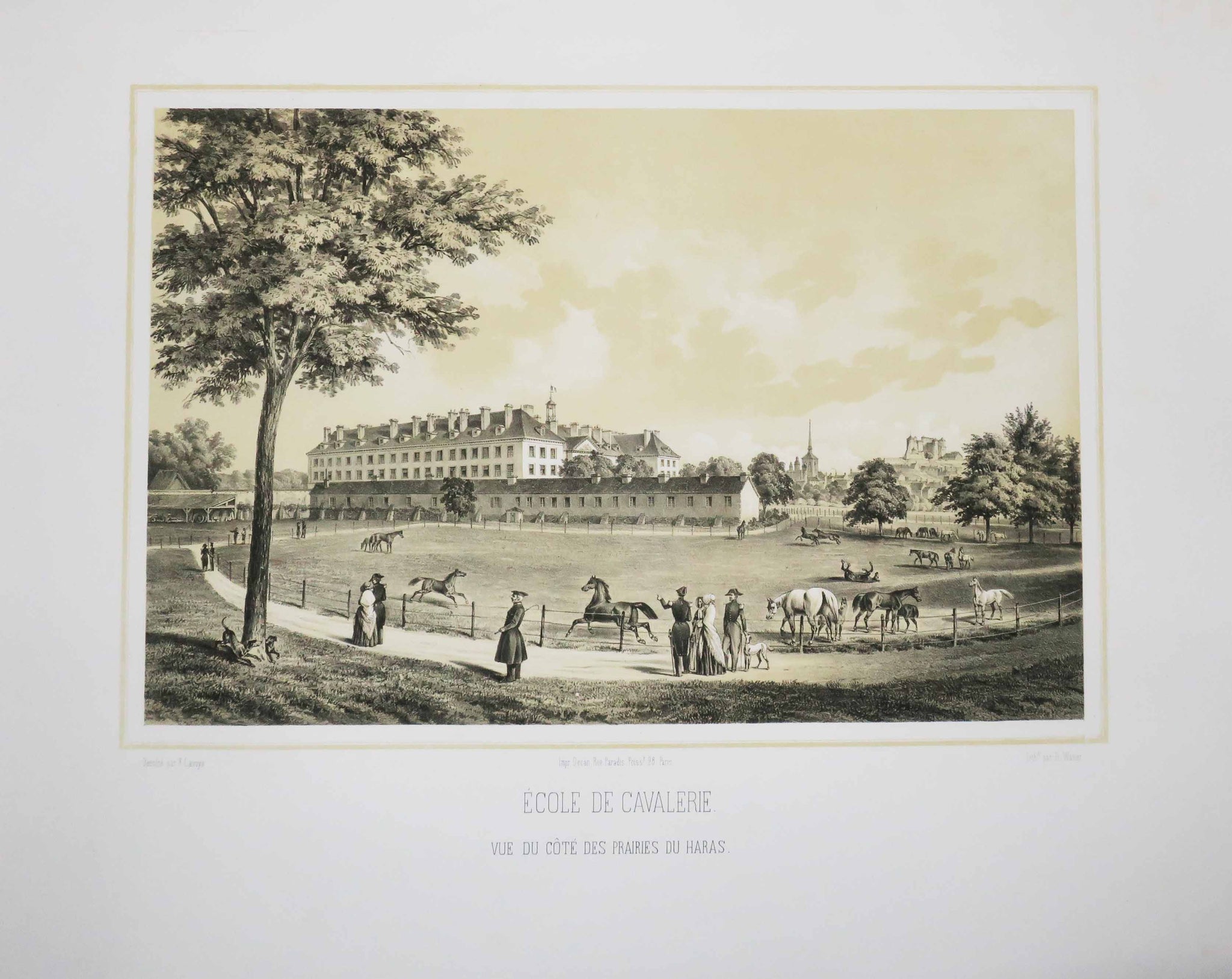 Ecole de cavalerie, Vue du côté des Prairies du Haras.