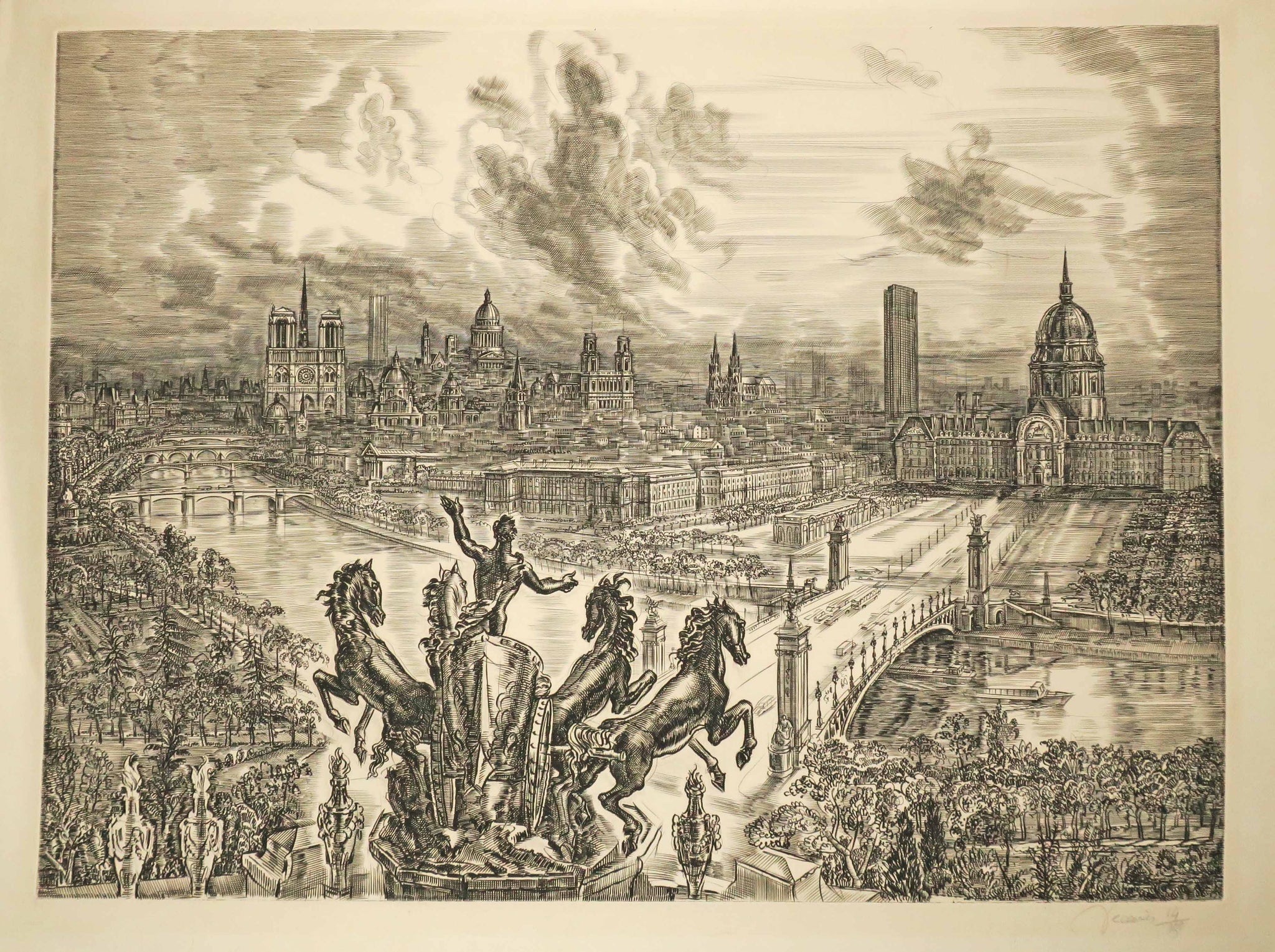 La rive gauche, vue du haut du Grand Palais.