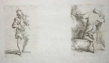 Charger l'image dans la galerie, Soldat regardant par terre avec un bâton sur l'épaule & Soldat de dos avec un bâton. 1656-