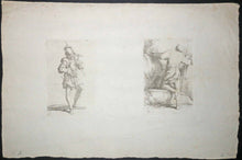 Charger l'image dans la galerie, Soldat regardant par terre avec un bâton sur l'épaule & Soldat de dos avec un bâton. 1656-