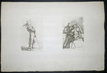 Charger l'image dans la galerie, Soldat de dos avec une lance dans les deux mains & Soldat de dos avec deux autres soldats. 1656-