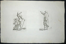 Charger l'image dans la galerie, Soldat avec une massue parlant à un compagnon & Homme marchant vers la gauche. 1656-
