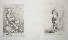 Charger l'image dans la galerie, Soldat assis avec un long bâton & Jeune fille avec un turban. 1656-