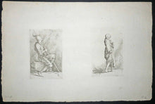 Charger l'image dans la galerie, Soldat assis avec un long bâton & Jeune fille avec un turban. 1656-
