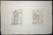 Charger l'image dans la galerie, Jeune homme en pied avec un tableau & Homme de profil suivi d'un valet.