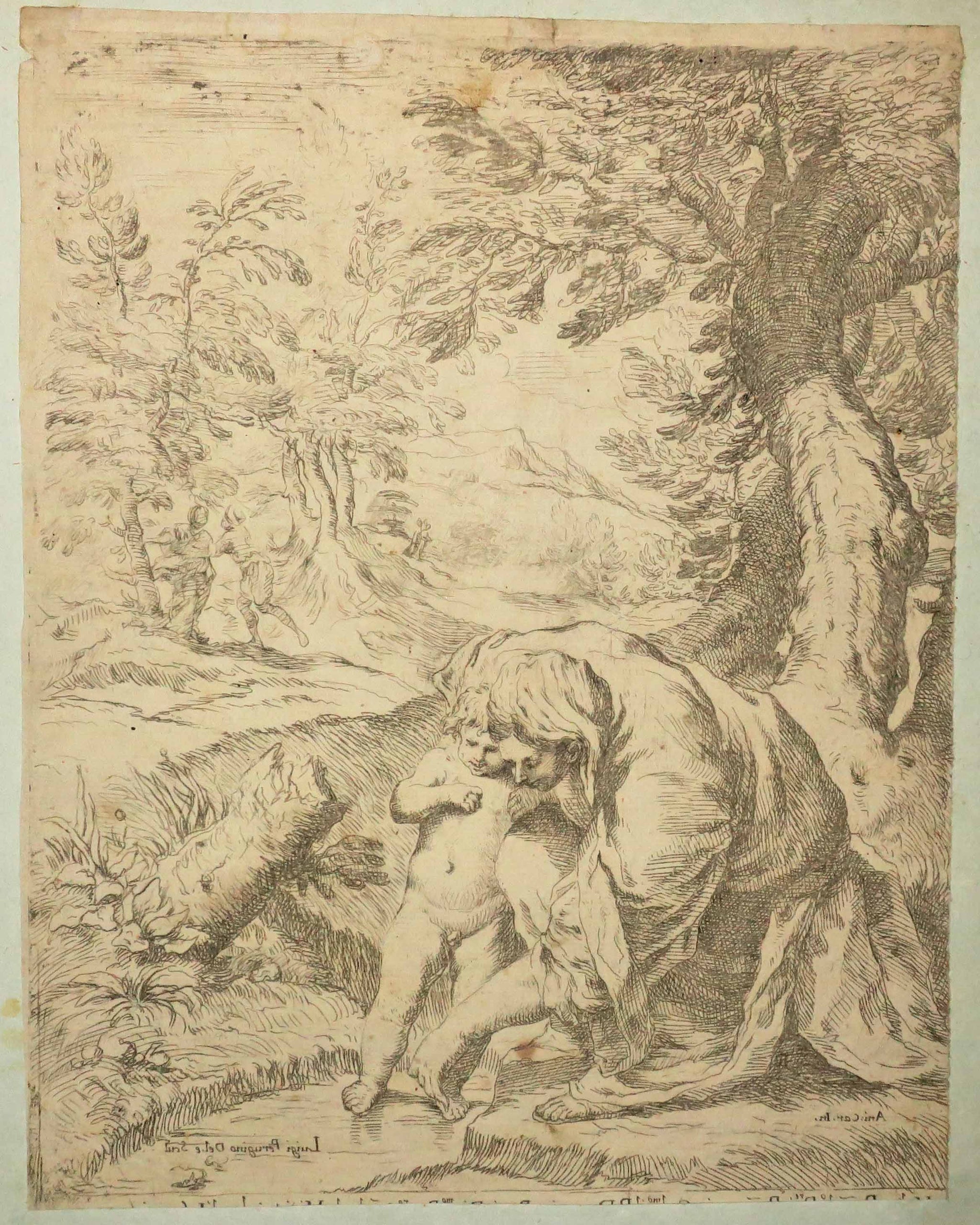 La Vierge lavant les pieds de l'Enfant Jésus.