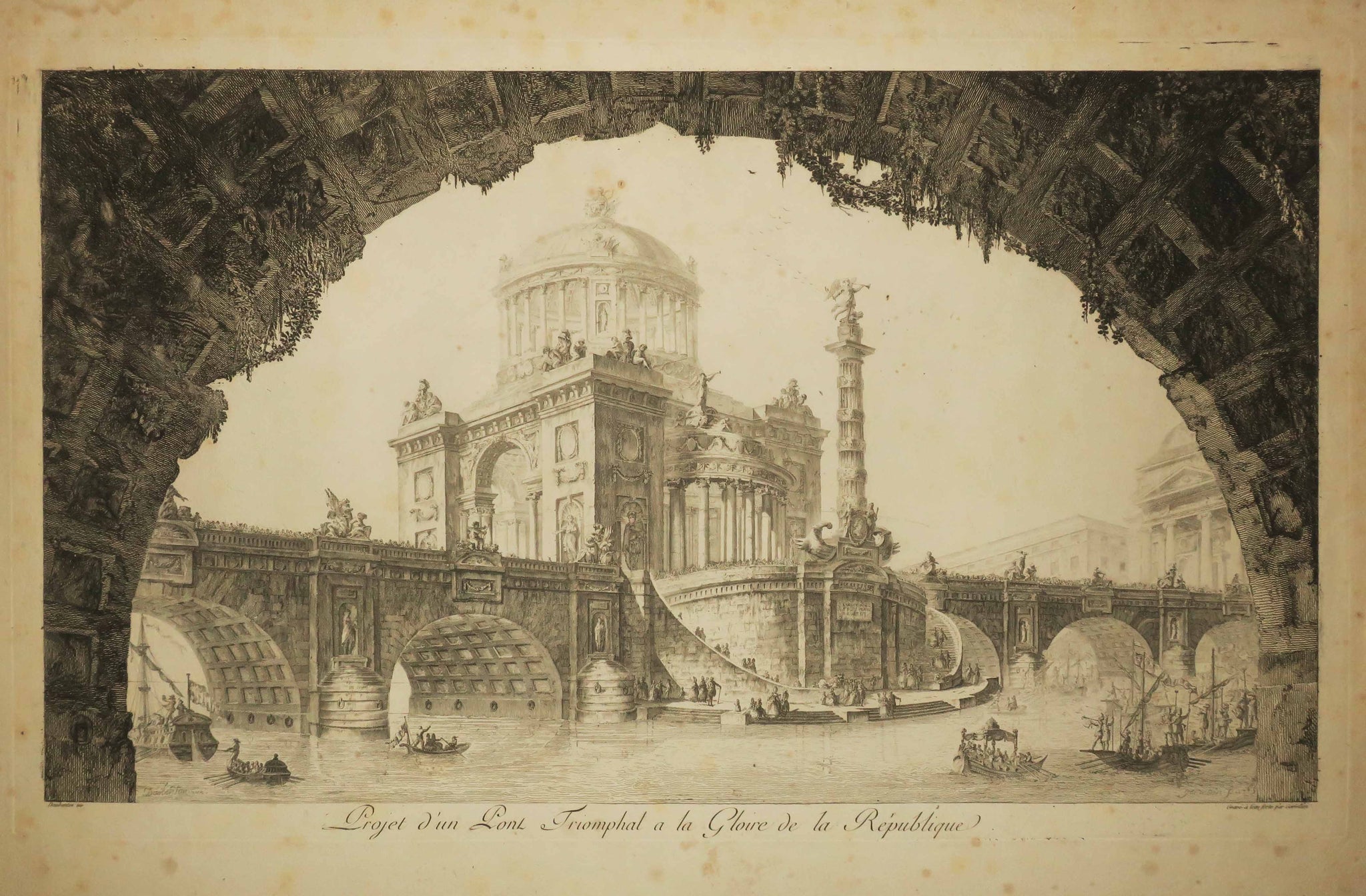 Projet d'un Pont Triomphal à la Gloire de la République.