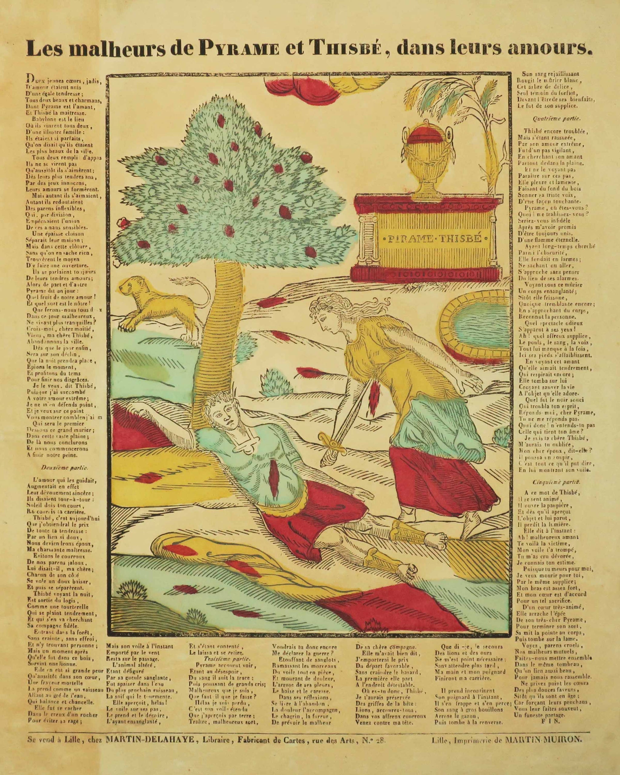 Les malheurs de Pyrame et Thisbé, dans leurs amours.