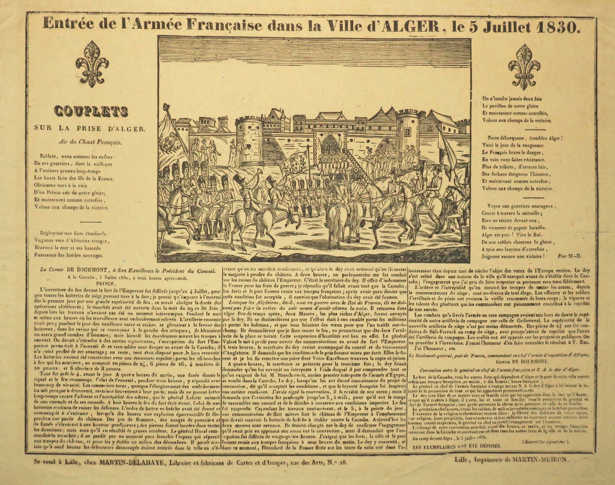 Entrée de l'Armée Française dans la ville d'Alger, le 5 juillet 1830.