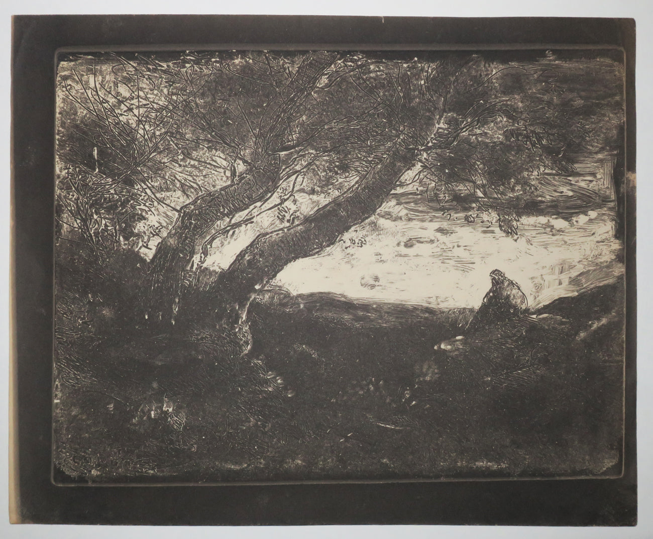 Le Songeur (ou le soleil couchant). (1854 - 1er tirage).