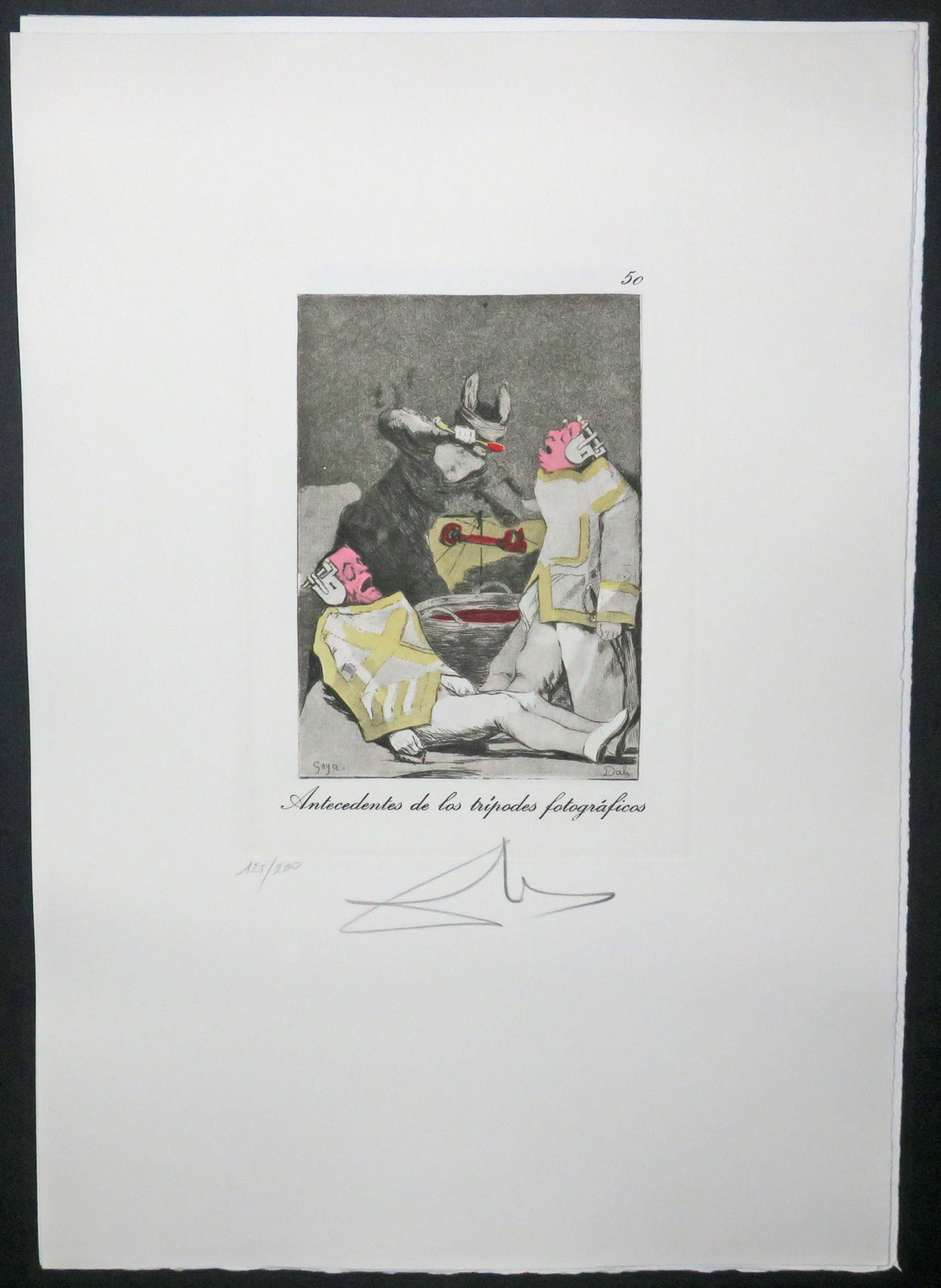 Antecedentes de la tripodes fotograficos, Les Caprices de Goya de Dali.