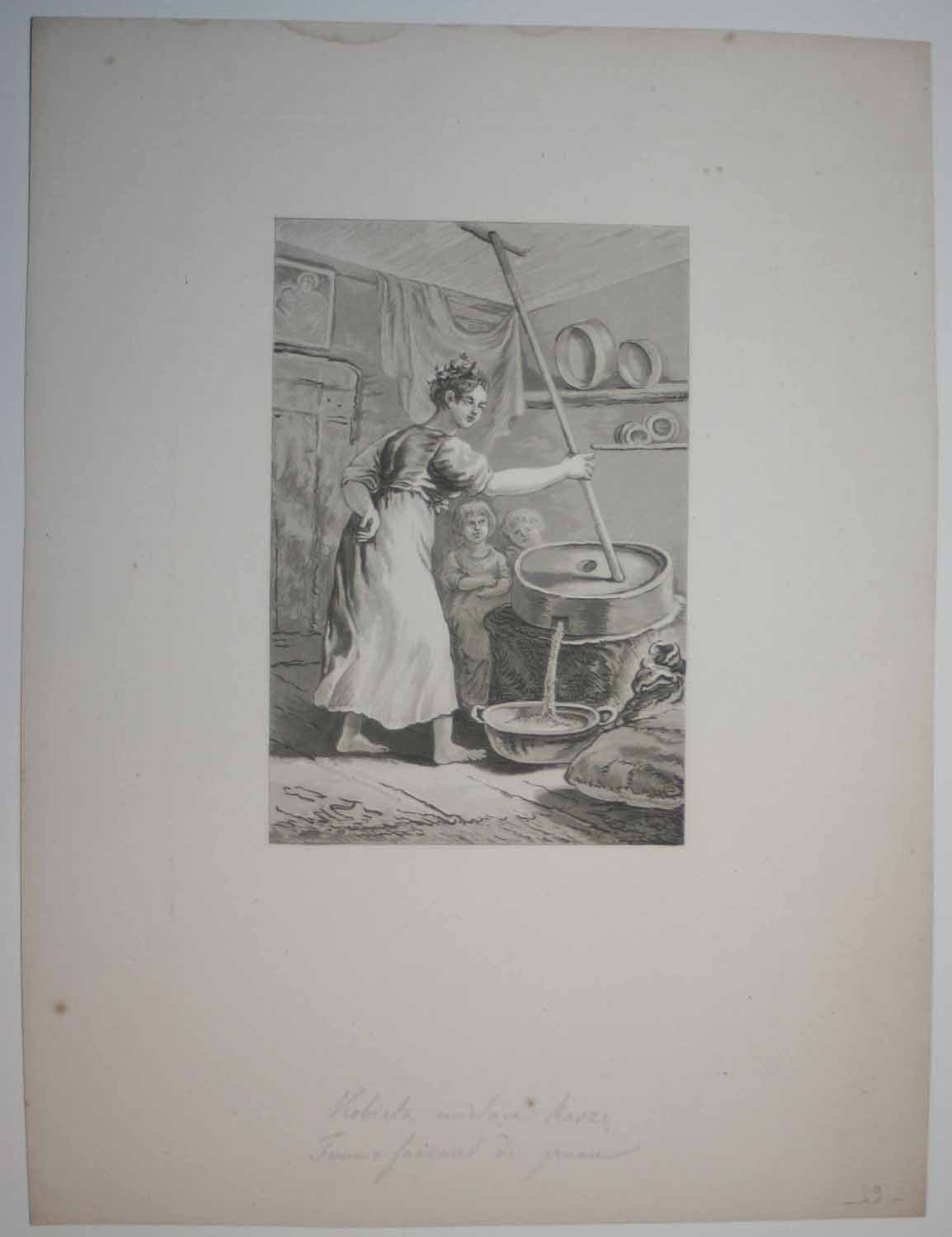 Femme faisant du gruau.