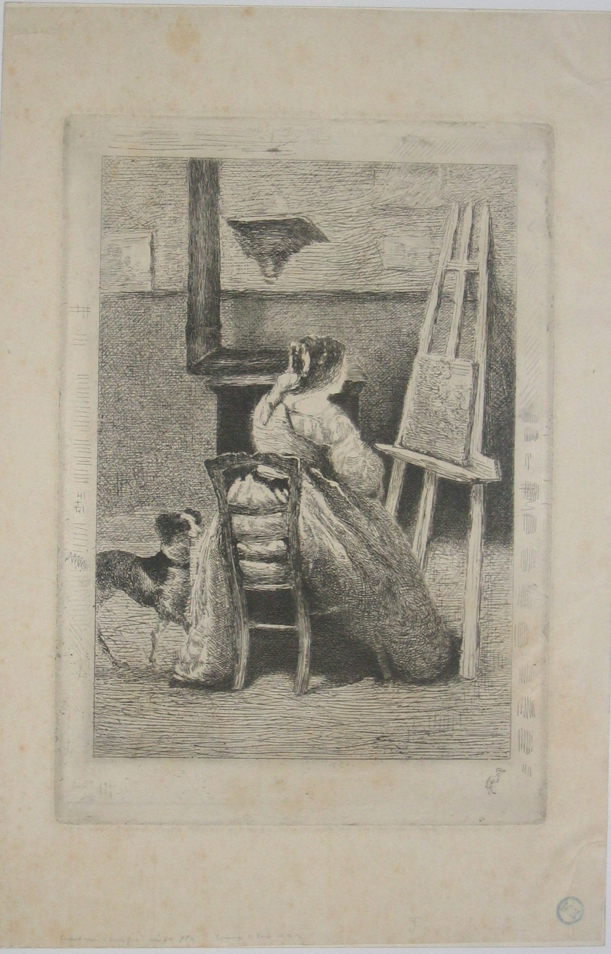 La Femme au chevalet.