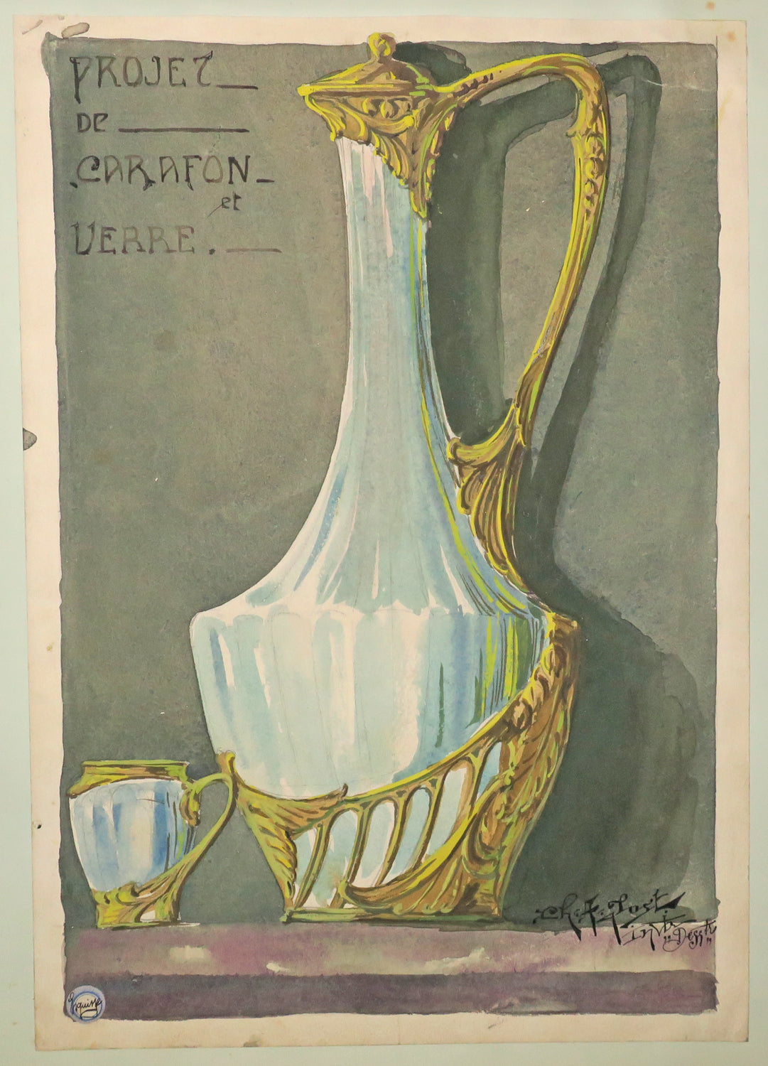 Projet de carafon et verre.