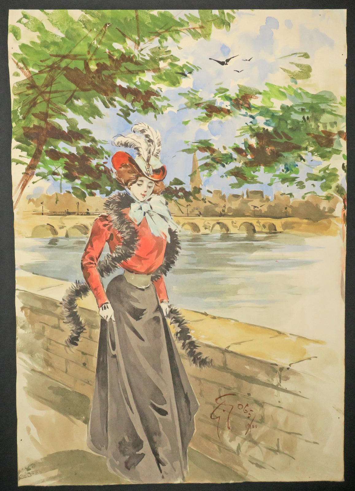 Elégante en promenade.