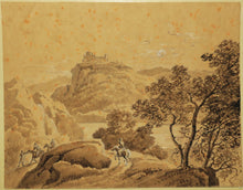 Charger l'image dans la galerie, Paysage, Personnages à cheval et collines.