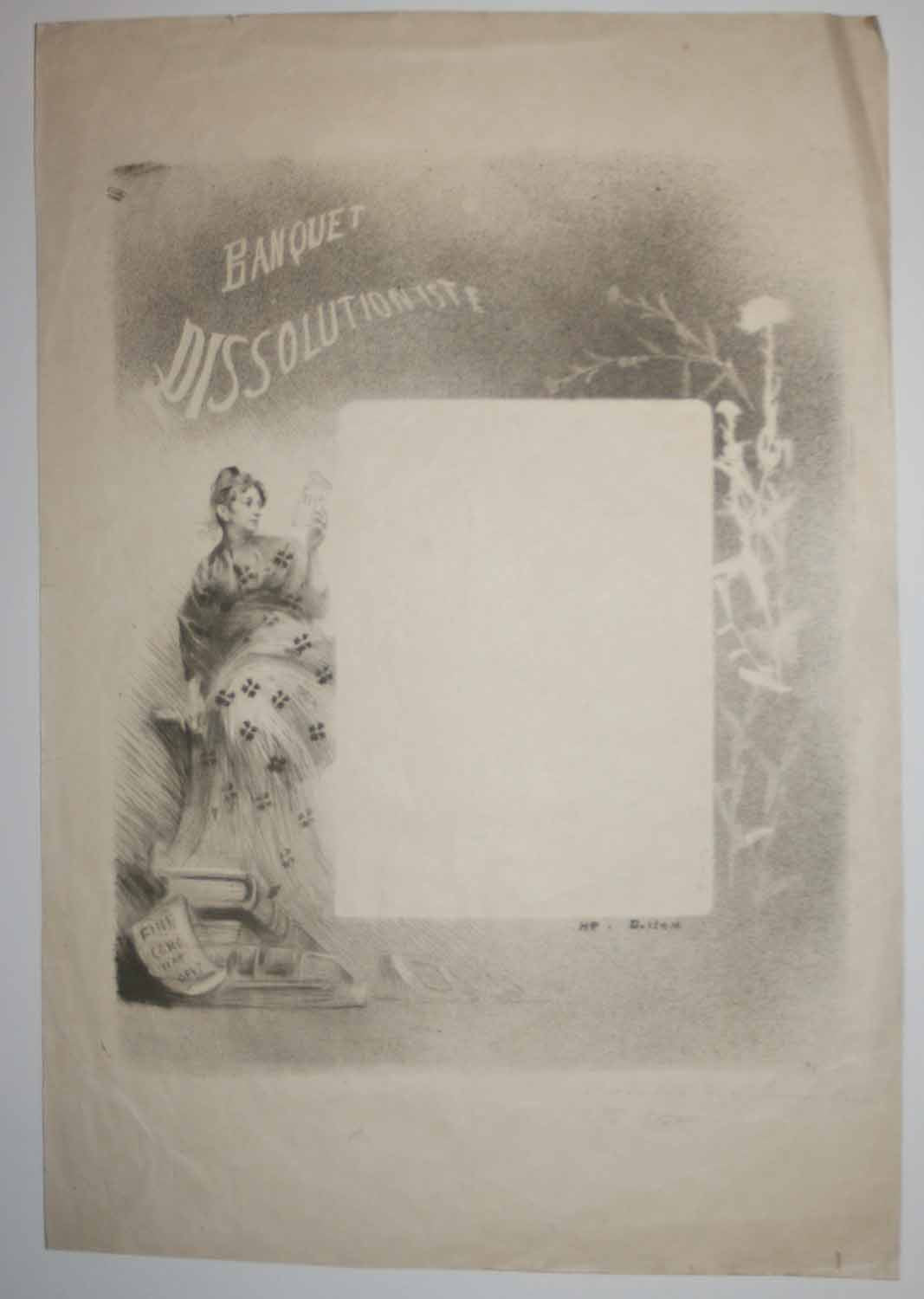 Menu du Banquet dissolutioniste.