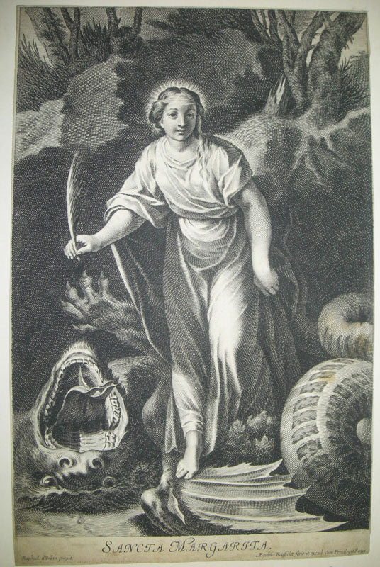 Sainte Marguerite terrassant le dragon.