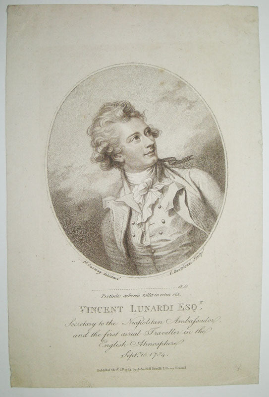 Portrait de Vincent Lunardi, aéronaute.