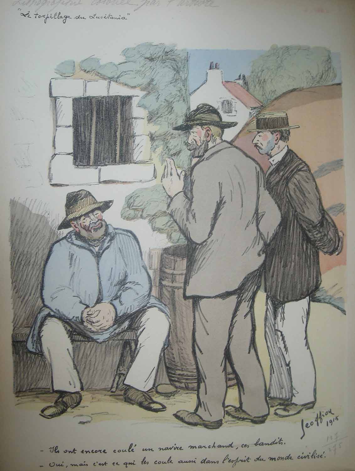 Le torpillage du Lusitania.
