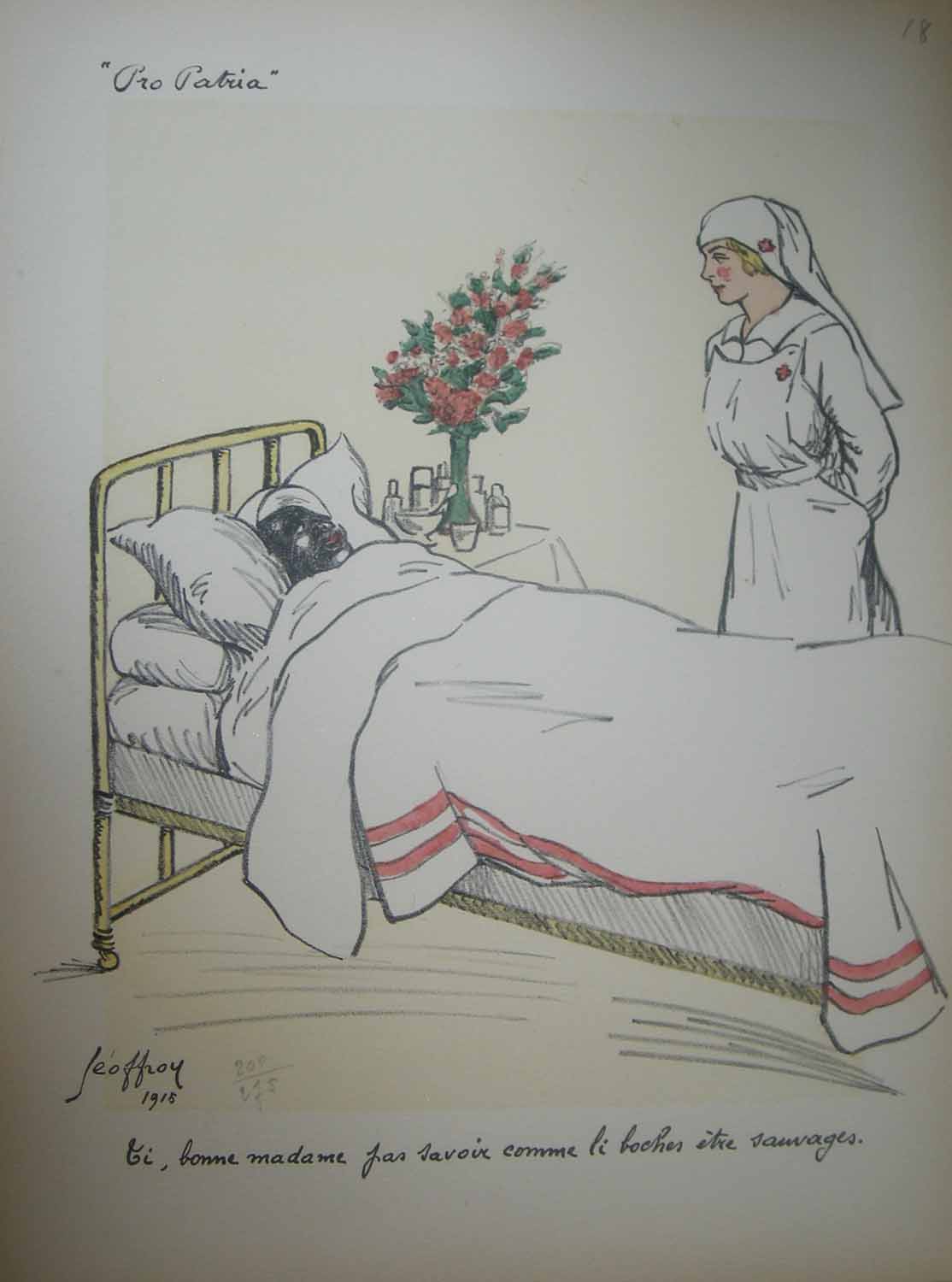 Pro Patria, Ti bonne madame pas savoir comme li boches être sauvages.