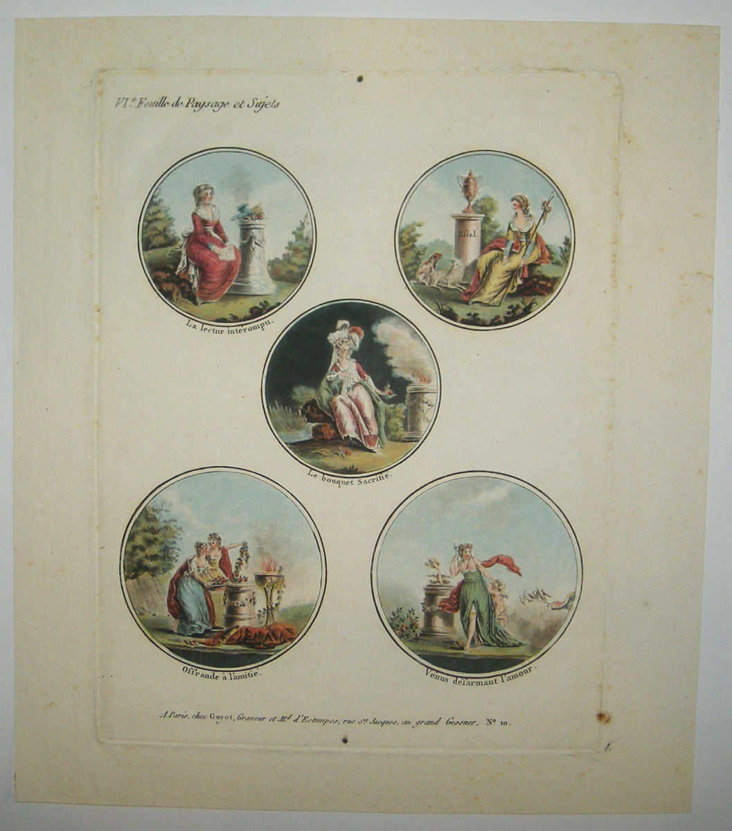 VI ème Feuille de Paysage et Sujets.