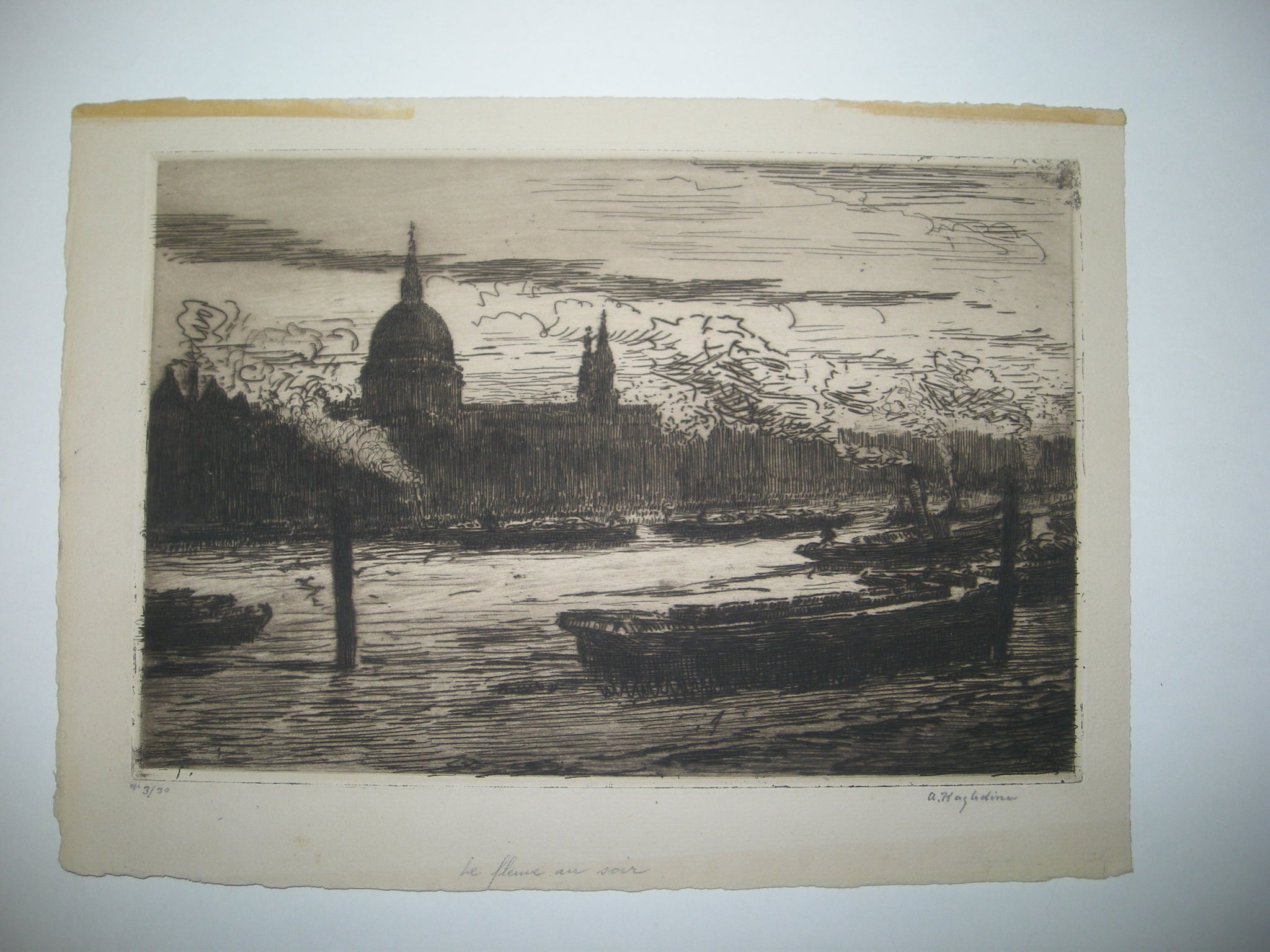 Le fleuve au soir.