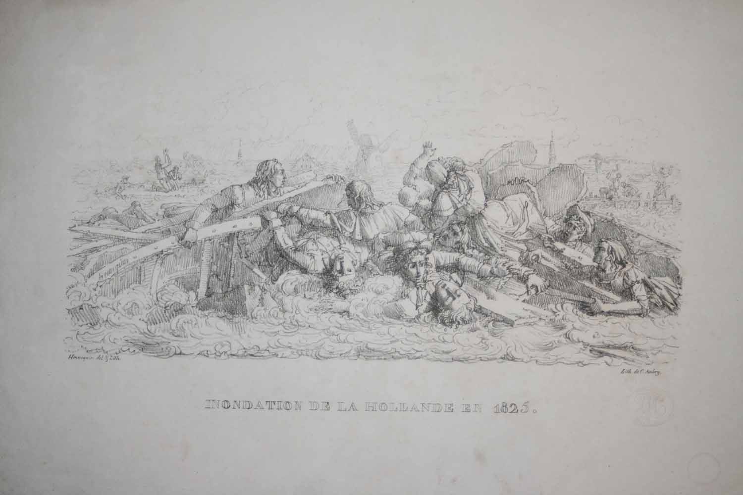 Inondation de la Hollande en 1825.