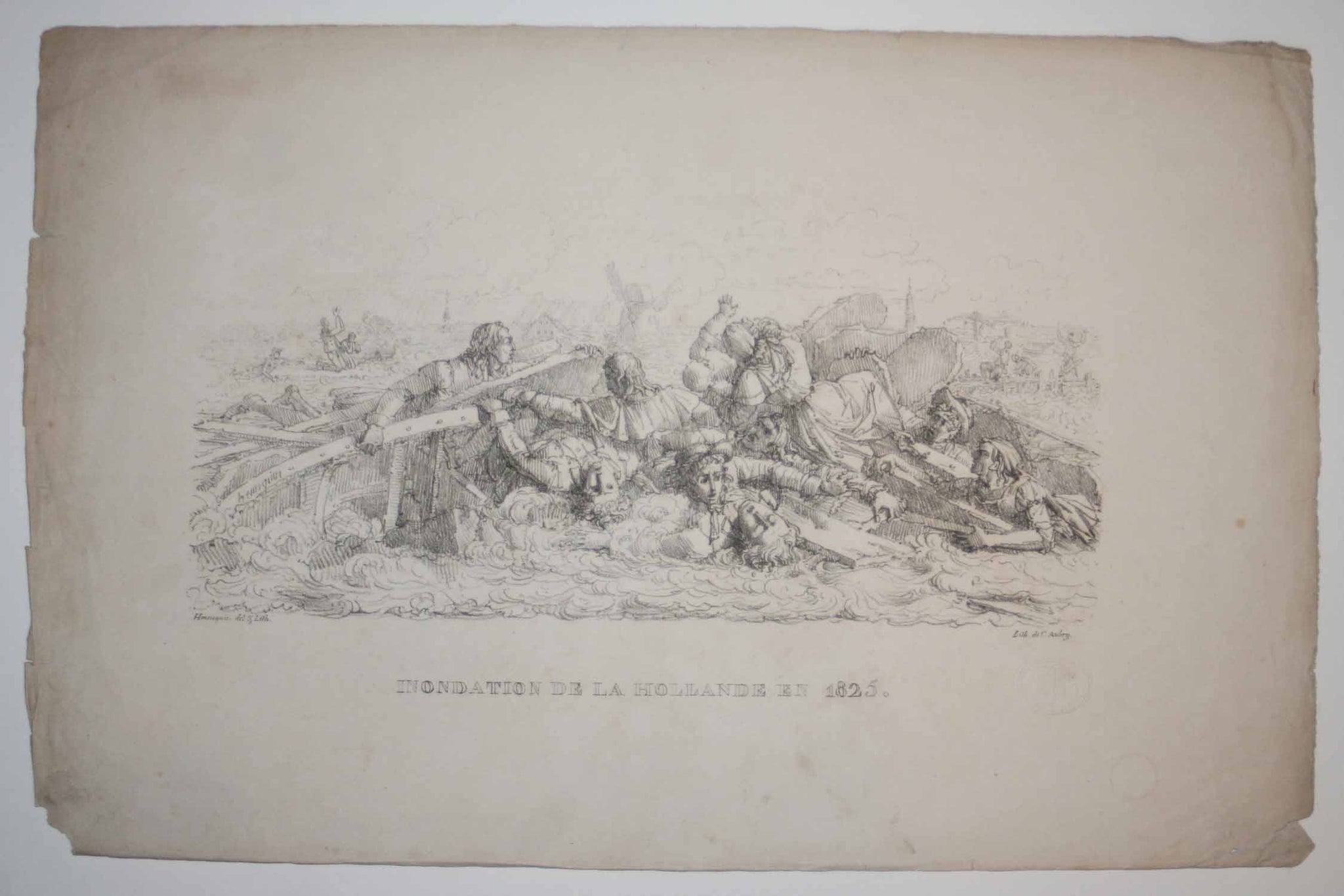 Inondation de la Hollande en 1825.