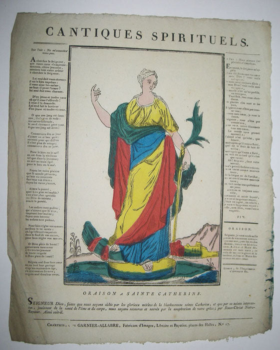 Cantiques Spirituels: Oraison à Sainte Catherine.