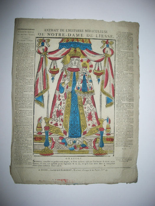 Extrait de l'Histoire Miraculeuse de Notre-Dame de Liesse.