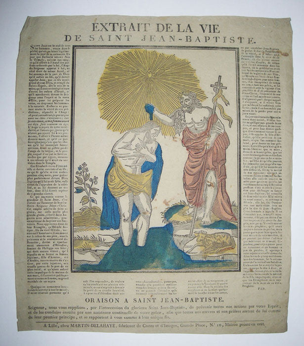 Extrait de la Vie de Saint Jean-Baptiste. Oraison à Saint Jean-Baptiste. (Le Christ baptisé).