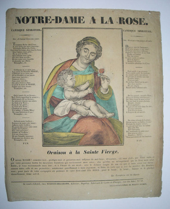 Notre-Dame à la Rose. Oraison à la Sainte Vierge.