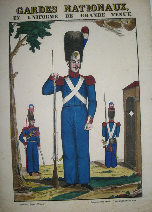 Gardes Nationaux, en uniforme de grande tenue.