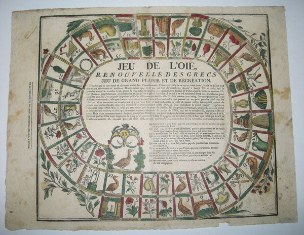 Jeu de l'Oie, renouvellé des Grecs, Jeu de Grand Plaisir et de récréation.