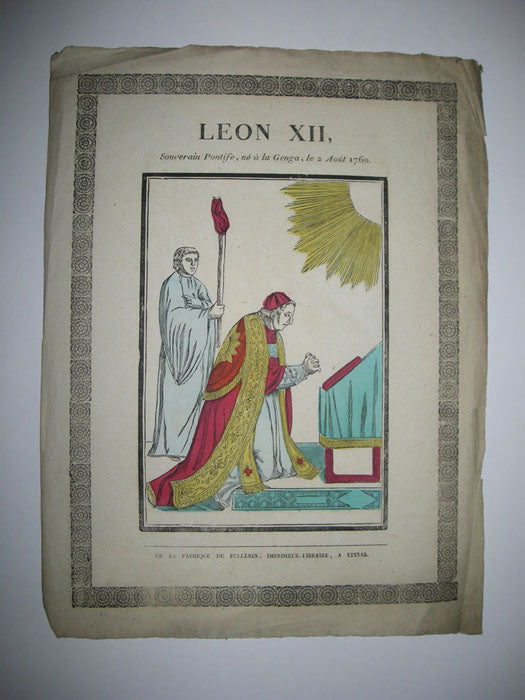 Léon XII, Souverain Pontife, né à la Genga le 2 août 1760.
