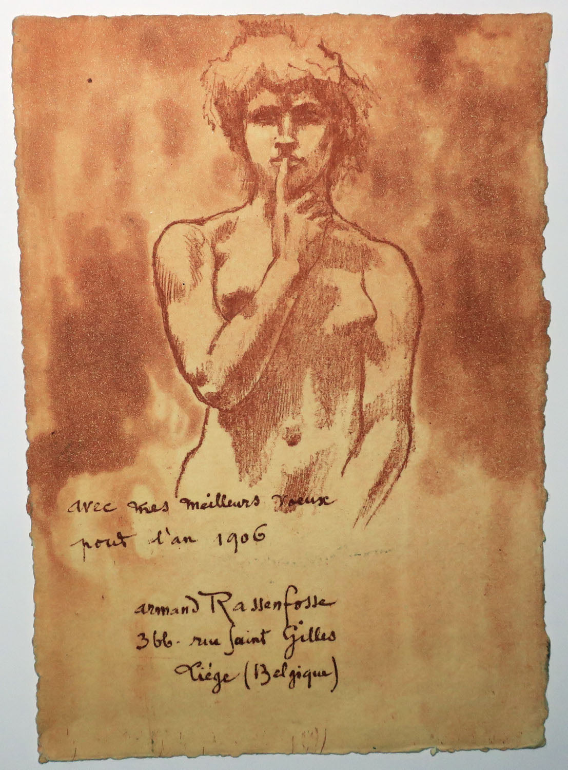 Carte de vœux pour l'an 1906.