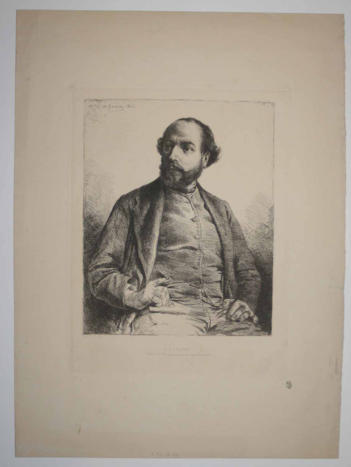 Portrait de M.J Luquet, Directeur de la Société des Aqua-Fortistes.